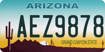 AZ license plate AEZ9878
