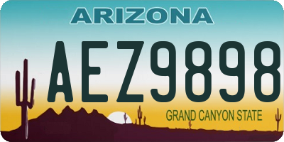 AZ license plate AEZ9898