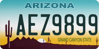 AZ license plate AEZ9899