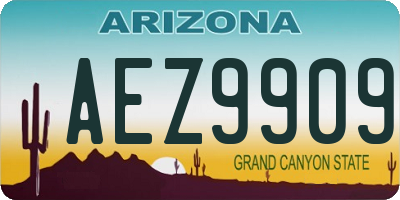 AZ license plate AEZ9909