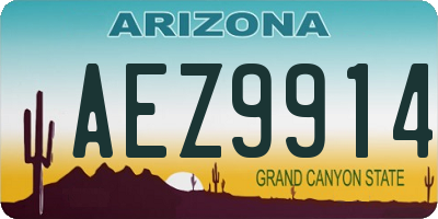 AZ license plate AEZ9914