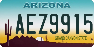 AZ license plate AEZ9915
