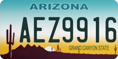 AZ license plate AEZ9916