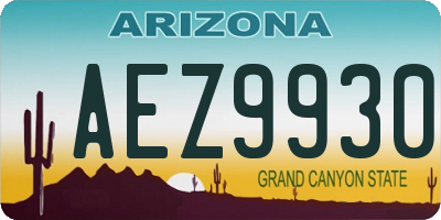 AZ license plate AEZ9930