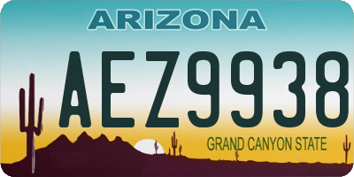 AZ license plate AEZ9938