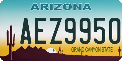 AZ license plate AEZ9950
