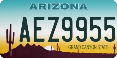 AZ license plate AEZ9955