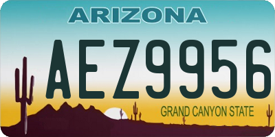 AZ license plate AEZ9956
