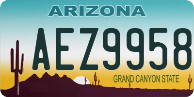 AZ license plate AEZ9958