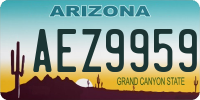 AZ license plate AEZ9959