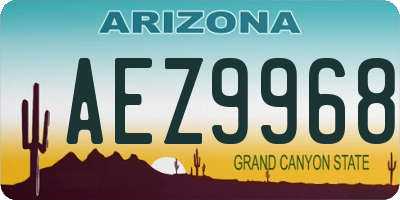 AZ license plate AEZ9968