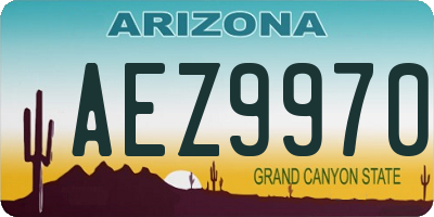 AZ license plate AEZ9970