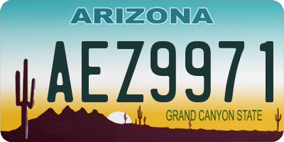 AZ license plate AEZ9971