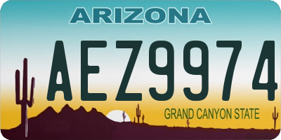 AZ license plate AEZ9974