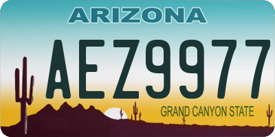 AZ license plate AEZ9977