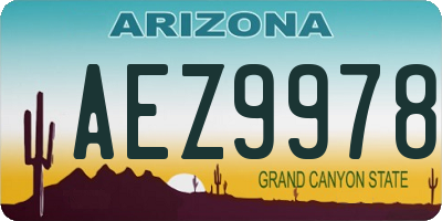 AZ license plate AEZ9978