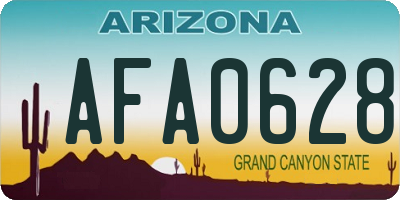 AZ license plate AFA0628