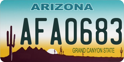 AZ license plate AFA0683