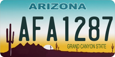 AZ license plate AFA1287