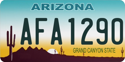 AZ license plate AFA1290