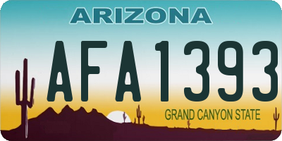 AZ license plate AFA1393