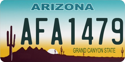 AZ license plate AFA1479