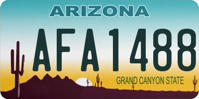 AZ license plate AFA1488