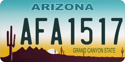 AZ license plate AFA1517