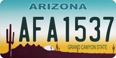 AZ license plate AFA1537