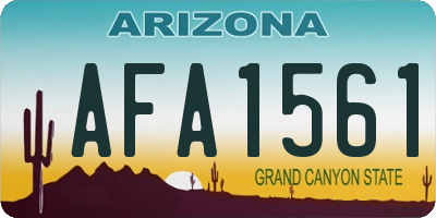 AZ license plate AFA1561