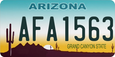 AZ license plate AFA1563