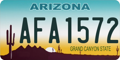 AZ license plate AFA1572