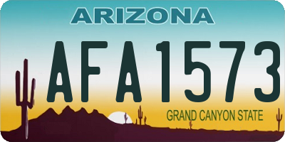 AZ license plate AFA1573