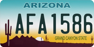 AZ license plate AFA1586