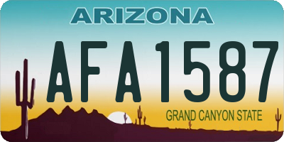 AZ license plate AFA1587