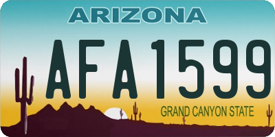 AZ license plate AFA1599