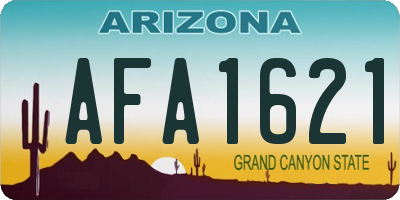 AZ license plate AFA1621