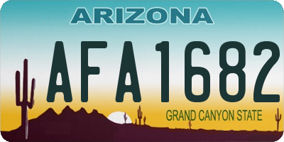 AZ license plate AFA1682