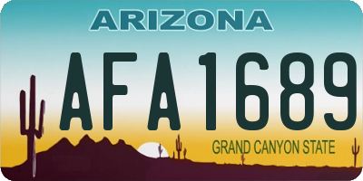 AZ license plate AFA1689