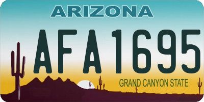 AZ license plate AFA1695