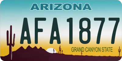 AZ license plate AFA1877