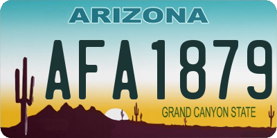 AZ license plate AFA1879