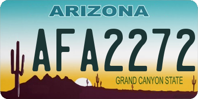 AZ license plate AFA2272
