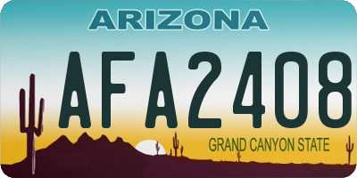 AZ license plate AFA2408