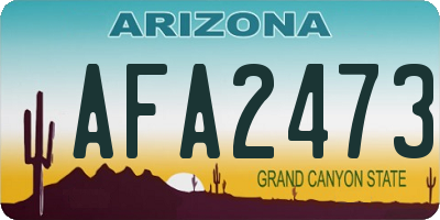 AZ license plate AFA2473