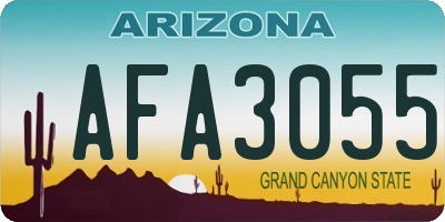 AZ license plate AFA3055