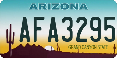 AZ license plate AFA3295