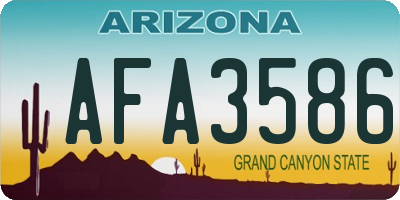 AZ license plate AFA3586