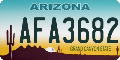 AZ license plate AFA3682