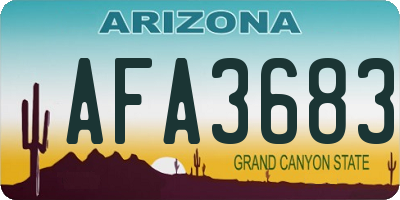 AZ license plate AFA3683
